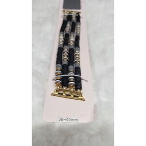 Gold & Black Breaded Watch Band 38/40mm